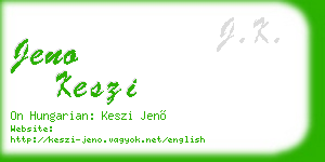 jeno keszi business card